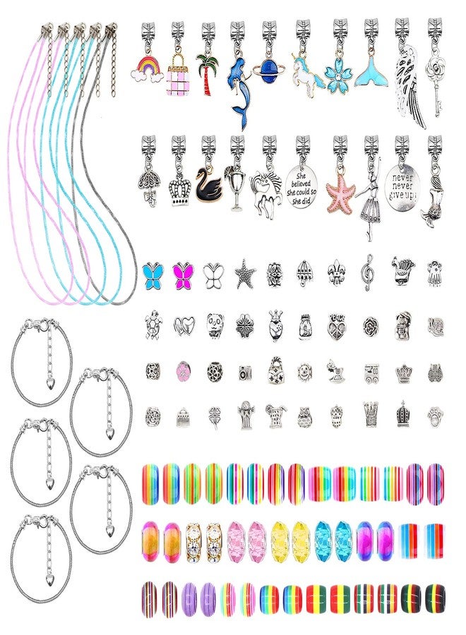 SUREHOME Jewelry Making Kit for Girls 8-12, 110 Pcs Charm Bracelet Making Kit DIY Toy Art and Crafts for Kids Ages 4-8 Birthday Christmas Gifts for Little Girls 5 6 7 9 10 11 Years Old Trendy Stuff - Image 2